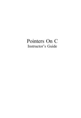 Pointers On C Instructor's Guide