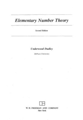 Elementary Number Theory (Series of Books in the Mathematical Sciences)