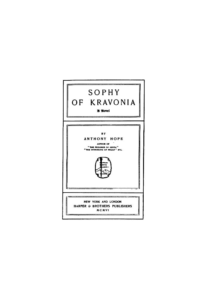 Sophy of Kravonia: A Novel