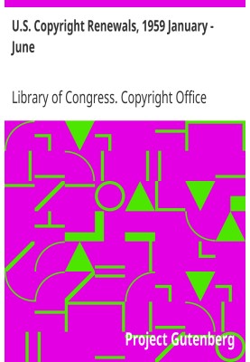 U.S. Copyright Renewals, 1959 January - June