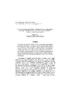 Cognitive Development in Bilingual Children