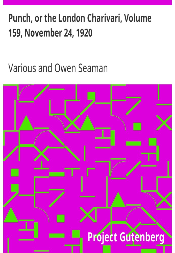 Панч, або Лондонський чаріварі, том 159, 24 листопада 1920 р
