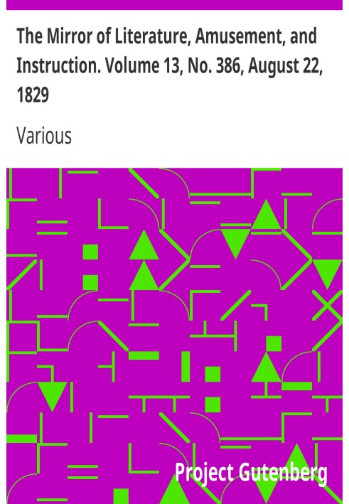 Дзеркало літератури, розваг і навчання. Том 13, № 386, 22 серпня 1829 р