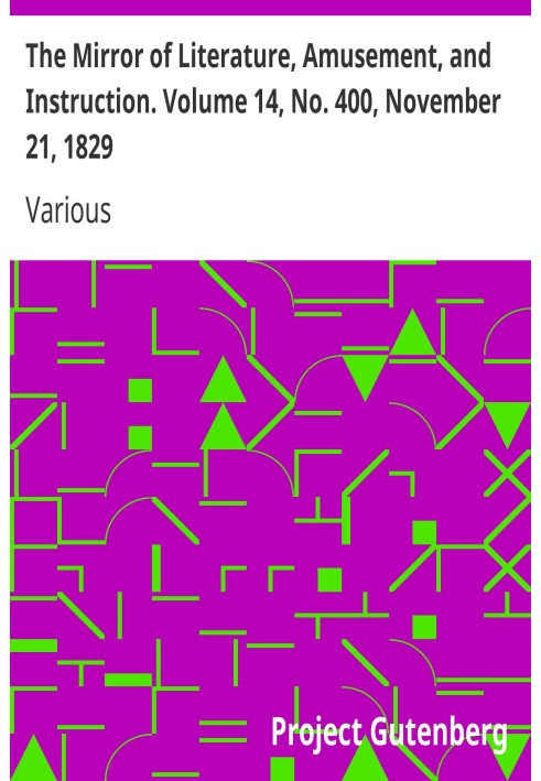 Дзеркало літератури, розваг і навчання. Том 14, № 400, 21 листопада 1829 р
