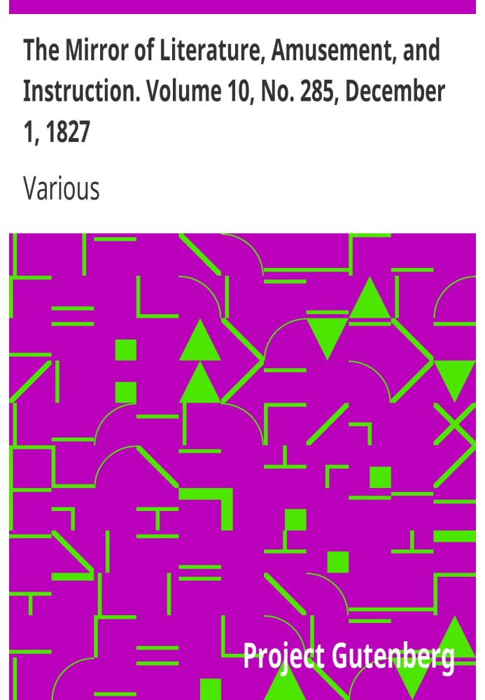 Дзеркало літератури, розваг і навчання. Том 10, № 285, 1 грудня 1827 р