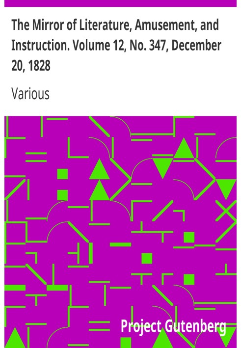 Зеркало литературы, развлечений и обучения. Том 12, № 347, 20 декабря 1828 г.