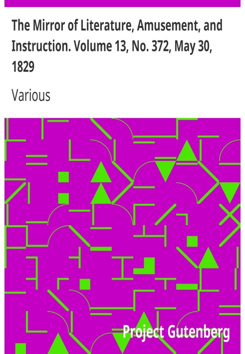 Дзеркало літератури, розваг і навчання. Том 13, № 372, 30 травня 1829 р