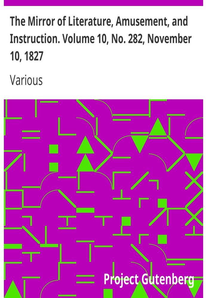 Дзеркало літератури, розваг і навчання. Том 10, № 282, 10 листопада 1827 р