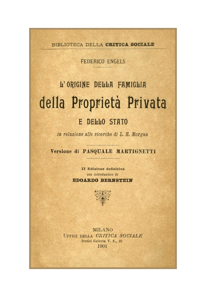 The origin of the Family of Private Property and the State in relation to the research of L. H. Morgan