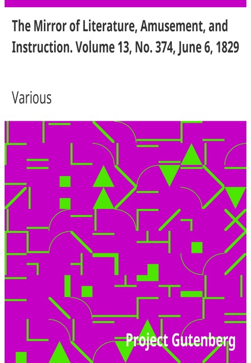 Зеркало литературы, развлечений и обучения. Том 13, № 374, 6 июня 1829 г.