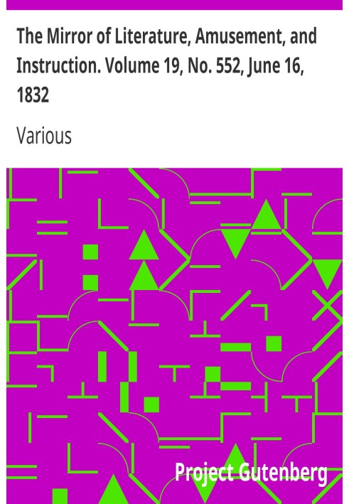 Зеркало литературы, развлечений и обучения. Том 19, № 552, 16 июня 1832 г.
