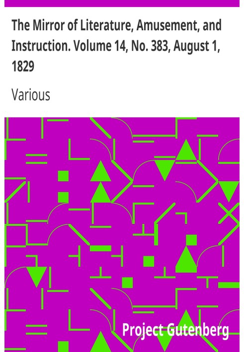 Зеркало литературы, развлечений и обучения. Том 14, № 383, 1 августа 1829 г.