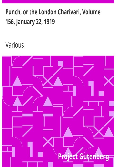 Панч, або Лондонський чаріварі, том 156, 22 січня 1919 року