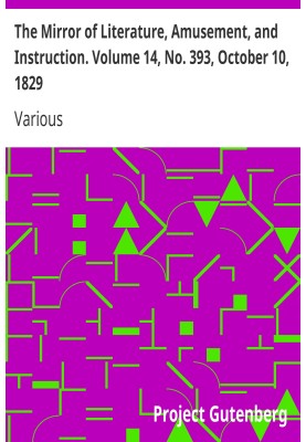 Зеркало литературы, развлечений и обучения. Том 14, № 393, 10 октября 1829 г.