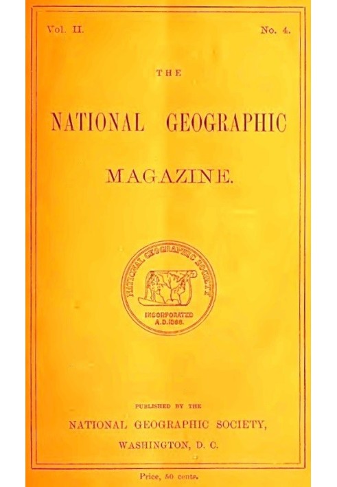 Журнал National Geographic, Vol. II., № 4, серпень 1890 р