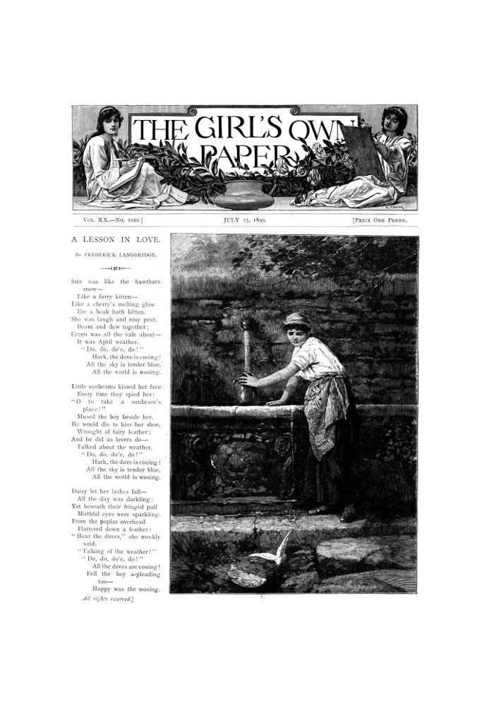 The Girl's Own Paper, Vol. XX, № 1020, 15 липня 1899 р