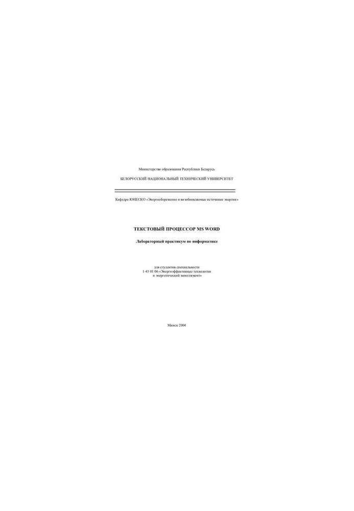 Text processor MS Word