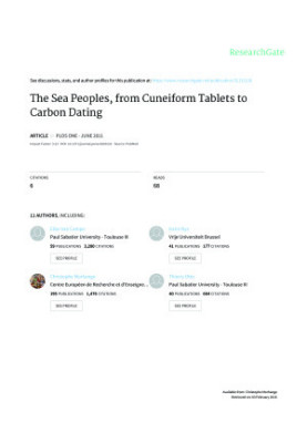The Sea Peoples, from Cuneiform Tablets to Carbon Dating