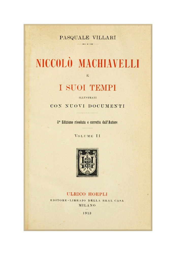 Нікколо Макіавеллі та його часи, т. II