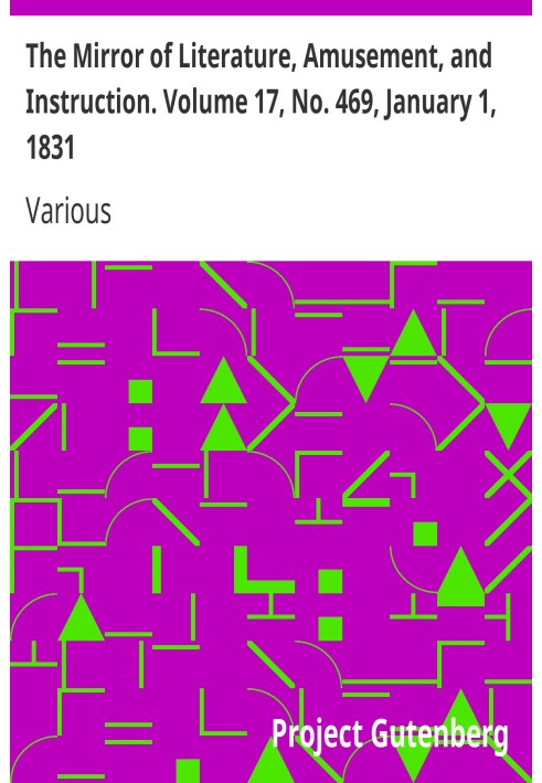 Дзеркало літератури, розваг і навчання. Том 17, № 469, 1 січня 1831 р