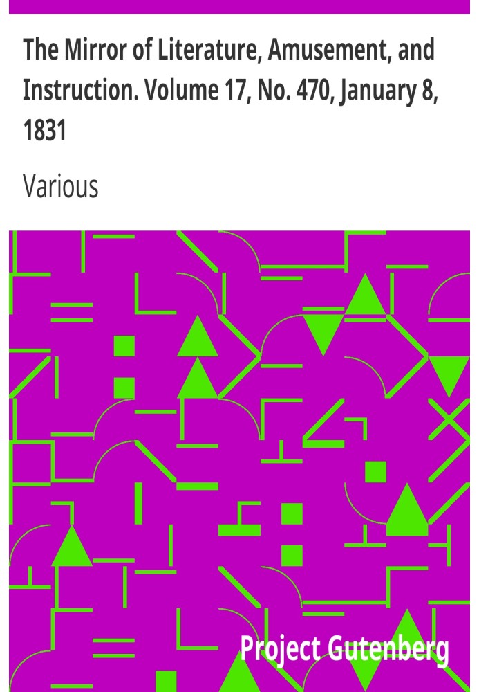 Дзеркало літератури, розваг і навчання. Том 17, № 470, 8 січня 1831 р