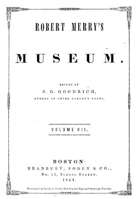 Музей Роберта Мерри, Том. VII, № 1-6