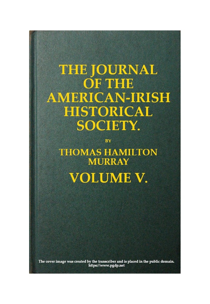 The Journal of the American-Irish Historical Society (Vol. V)