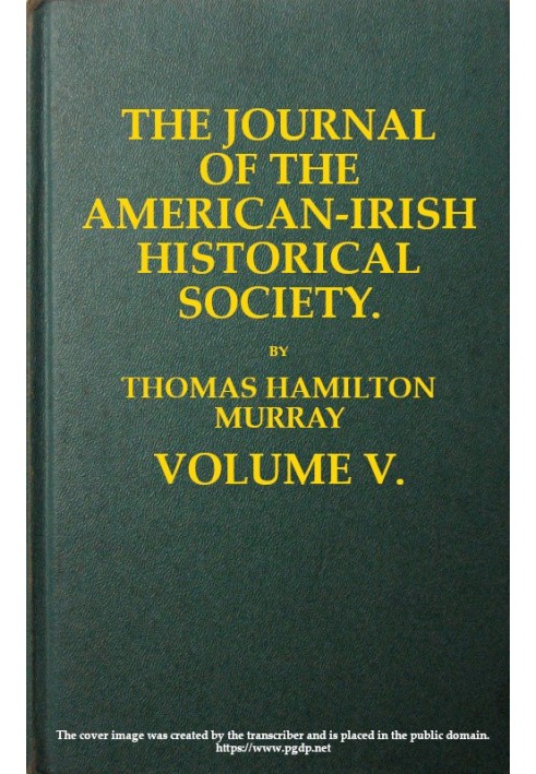 The Journal of the American-Irish Historical Society (Vol. V)