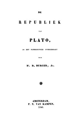 Plato's Republic : $b Translated into Low German