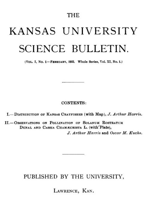Науковий бюлетень Канзаського університету (том I, № 1)