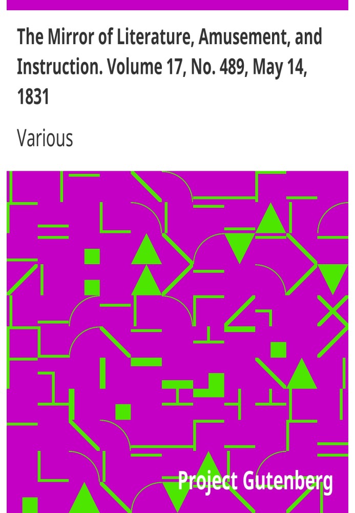 Дзеркало літератури, розваг і навчання. Том 17, № 489, 14 травня 1831 р