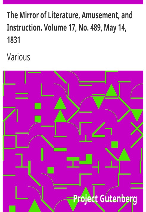 Дзеркало літератури, розваг і навчання. Том 17, № 489, 14 травня 1831 р