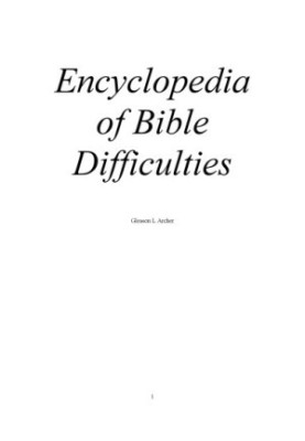 Encyclopedia of Bible difficulties