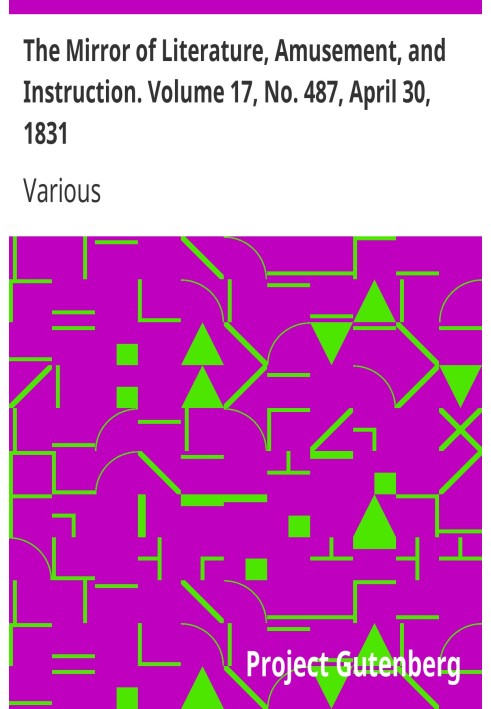 Дзеркало літератури, розваг і навчання. Том 17, № 487, 30 квітня 1831 р