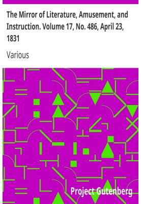 Зеркало литературы, развлечений и обучения. Том 17, № 486, 23 апреля 1831 г.