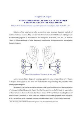 New Version of Pulse Diagnostic Technique & EHF-Puncture on the Pulse Points