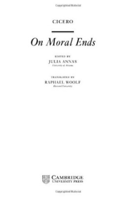 Cicero - On Moral Ends