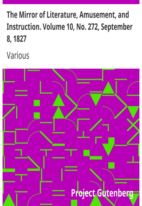 Дзеркало літератури, розваг і навчання. Том 10, № 272, 8 вересня 1827 р