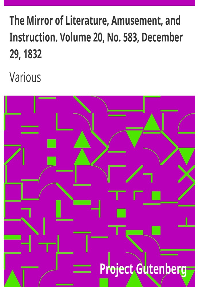 Дзеркало літератури, розваг і навчання. Том 20, № 583, 29 грудня 1832 р
